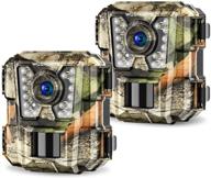 📷 оптимизированная 2-пакетная мини-ловушка для камеры | 1080p hd камера для охоты и изучения дикой природы | ir ночное видео наблюдение камера g100 (водонепроницаемая) логотип