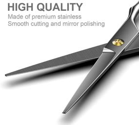 img 1 attached to Hair Cutting Scissors Shears TINMARDA - Professional 6.5 inch Barber Stainless Steel 🔪 Hairdressing Razor Hair Cutting Shear for Men Women Kids - Salon & Home Use (Black)