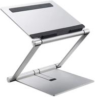 💻 llano laptop stand: sleek and adjustable storage stand for 10-15.6 inch laptops - silver color logo