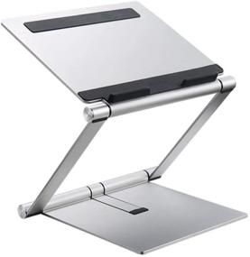 img 4 attached to 💻 Llano Laptop Stand: Sleek and Adjustable Storage Stand for 10-15.6 inch Laptops - Silver Color