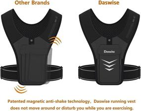 img 2 attached to Stay Safe & Secure: Running Vest with LED Warning Light, Phone Holder & Magnetic Shaking Prevention