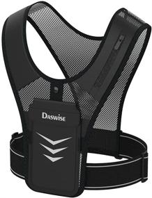 img 3 attached to Stay Safe & Secure: Running Vest with LED Warning Light, Phone Holder & Magnetic Shaking Prevention