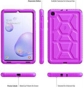 img 3 attached to 🐢 Poetic TurtleSkin Series Silicone Case Cover for Samsung Galaxy Tab A 8.4 2020 Tablet SM-T307 - Heavy Duty Shockproof & Kids Friendly Protection (Purple)