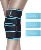 🏥 neenca knee brace with ice pack wrap - medical grade knee support and cold/hot gel packs for meniscus tear, joint pain, injury recovery, acl, knee surgery, sprain & swelling relief логотип