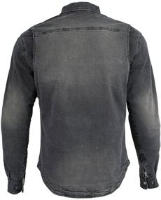 img 3 attached to 👕 Enhanced Armored Denim Biker Shirt for Men: Milwaukee Leather MPM1620 with Aramid by DuPont Fibers