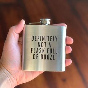 img 4 attached to 🍸 Premium 6oz Stainless Steel Hip Flask for Adults - Hilarious and Classy Liquor Gift for Men, Groomsman, Husband, Wife, Women