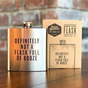 img 3 attached to 🍸 Premium 6oz Stainless Steel Hip Flask for Adults - Hilarious and Classy Liquor Gift for Men, Groomsman, Husband, Wife, Women