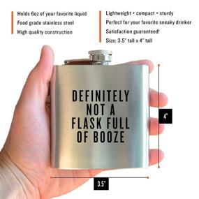 img 1 attached to 🍸 Premium 6oz Stainless Steel Hip Flask for Adults - Hilarious and Classy Liquor Gift for Men, Groomsman, Husband, Wife, Women