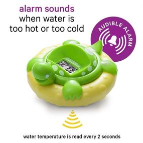 img 2 attached to AQUATOPIA Floating Digital Infant Bath Thermometer with Audible Alarm for Safe Temperature Monitoring, Green