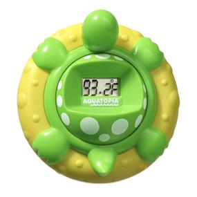 img 4 attached to AQUATOPIA Floating Digital Infant Bath Thermometer with Audible Alarm for Safe Temperature Monitoring, Green