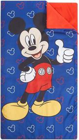 img 2 attached to 🐭 Idea Nuova Disney Mickey Mouse Sleepover Set: Sleeping Bag, Pillow, &amp; Eye Mask, Ages 3+ - 3 Piece Bundle