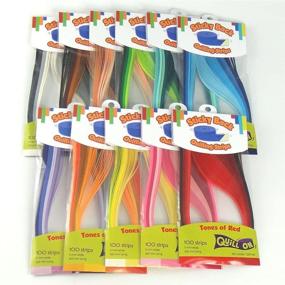 img 4 attached to Vibrant Variety: Colour Splendor Sticky Back 🌈 Quilling Strips - 1100 Strips in 44 Shades (5mm)