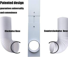 img 3 attached to 🔌 TBesme Переносной кронштейн для замены оконной прокладки кондиционера – универсальное оконное отверстие для шлангов диаметром 5.9" / 15 см для кондиционеров