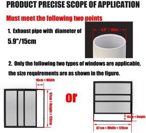 img 1 attached to 🔌 TBesme Переносной кронштейн для замены оконной прокладки кондиционера – универсальное оконное отверстие для шлангов диаметром 5.9" / 15 см для кондиционеров