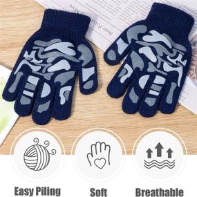 img 2 attached to 🧤 Stretchy Winter Gloves for Kids: Must-Have Accessories to Keep Boys Warm in Cold Weather