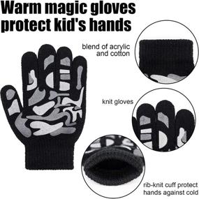 img 1 attached to 🧤 Stretchy Winter Gloves for Kids: Must-Have Accessories to Keep Boys Warm in Cold Weather