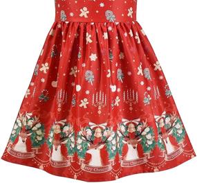 img 1 attached to 🦌 Adorable Girls' Christmas Outfit: Reindeer Gingerbread Jingle Clothing