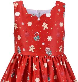 img 2 attached to 🦌 Adorable Girls' Christmas Outfit: Reindeer Gingerbread Jingle Clothing