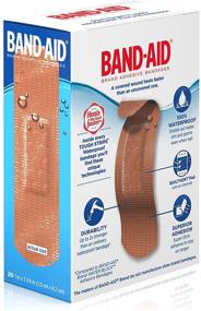 img 2 attached to 💦 Band-Aid Waterproof Tough Strips Adhesive Bandages - Pack of 2 (20 Count)