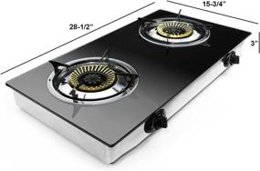 img 3 attached to 🔥 XtremepowerUS Premium Propane Gas Range Stove: 2-Burner Cooktop with Auto Ignition, Ideal for Outdoor Camping Stoves Station and Grilling