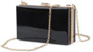 lanpet clear acrylic evenings clutch shoulder bag with cross-body purse strap - perfect for parties logo