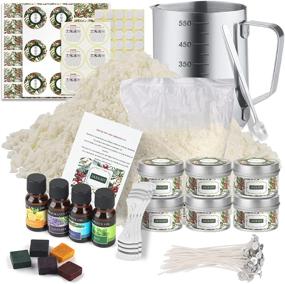 img 4 attached to 🕯️ Jainjot DIY Candle Making Kit: Complete Soy Candle Making Supplies with 4 LBs Wax, Wicks, Scents, Dyes, Melting Pot, and More!