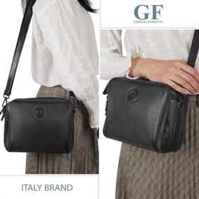 img 3 attached to 👜 Стильная маленькая сумка на плечо из натуральной кожи для женщин: итальянская сумка через тело с 2-мя съемными ремнями