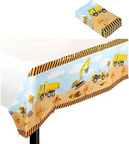 img 2 attached to 🎉 Kid's Construction Party Table Cloth Set - 3 Pack (54 x 108 in) - Supplies & Decorations