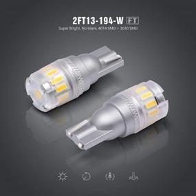 img 3 attached to 🚗 SIRIUSLED FT-194 912: Super Bright Side Marker LED Light Bulbs for Car Interior, Map, Dome, Trunk, Backup - High Power 3030 + 4014 SMD, Pack of 2 (White)