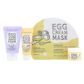 img 3 attached to 🥚 "Ultimate Egg-ssential Skincare Mini Travel Set: Egg-zymn Foam, Mellow Cream, Body Butter & Cream Mask Hydration by Too Cool for School" would be translated to Russian as: 🥚 "Набор для путешествий Ultimate Egg-ssential Skincare Mini: антигравийное мыло Egg-zymn Foam, нежный крем Mellow Cream, масло для тела и увлажняющая крем-маска Hydration от Too Cool for School