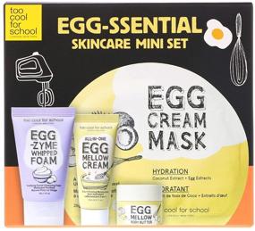 img 2 attached to 🥚 "Ultimate Egg-ssential Skincare Mini Travel Set: Egg-zymn Foam, Mellow Cream, Body Butter & Cream Mask Hydration by Too Cool for School" would be translated to Russian as: 🥚 "Набор для путешествий Ultimate Egg-ssential Skincare Mini: антигравийное мыло Egg-zymn Foam, нежный крем Mellow Cream, масло для тела и увлажняющая крем-маска Hydration от Too Cool for School