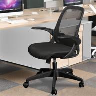 🪑 felixking ergonomic mesh office chair with adjustable height, lumbar support, and flip-up arms - black logo