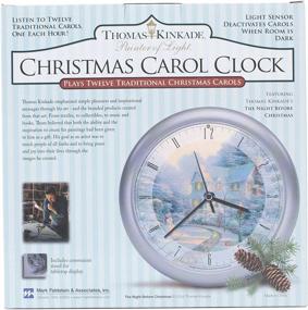 img 1 attached to 🕰️ Thomas Kinkade The Night Before Christmas Musical Carol Clock - Exquisite 8" Christmas Décor by Mark Feldstein & Associates