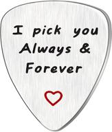 ❤️ lauhonmin stainless steel guitar pick pendant - perfect valentine's day gift for lovers, men, women, boys, and girls logo