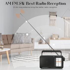 img 3 attached to Portable Battery Operated AM FM SW Transistor Radio – Enhanced Reception, High-Quality Sound, Clear Display, Large Knob & Earphone Jack – Powered by 3 D Cell Batteries or AC Power