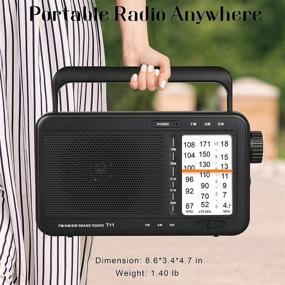 img 2 attached to Portable Battery Operated AM FM SW Transistor Radio – Enhanced Reception, High-Quality Sound, Clear Display, Large Knob & Earphone Jack – Powered by 3 D Cell Batteries or AC Power