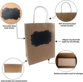 img 2 attached to Bags】Paper Bags Gift Sticker Mudium Bag Kraft Chalkboard