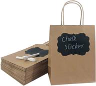 сумки для подарков с наклейкой "medium bag kraft chalkboard логотип