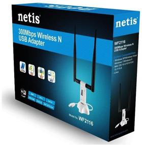 img 1 attached to Netis Long-Range USB Adapter with 📶 5dBi Antennas, 300Mbps High Gain - WF-2116