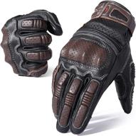 🧤 axbxcx motorcycle genuine leather gloves: vintage style touchscreen full finger gloves for unparalleled performance logo