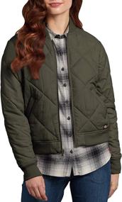 img 2 attached to Dickies Womens Quilted Bomber Jacket Outdoor Recreation and Outdoor Clothing