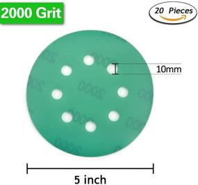 img 3 attached to 👌 Poliwell 5 Inch Sanding Discs: 2000 Grit, Dustless Power, 20 Pack for Car Paint, Wood, or Metal Grinding and Polishing