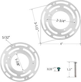 img 2 attached to PEESIN 2 Pack Ceiling Light Fixture Mounting Bracket for Wall, Ceiling & Chandeliers - Universal Steel Crossbar Plate with Ground Screw - 4 Inches Diameter