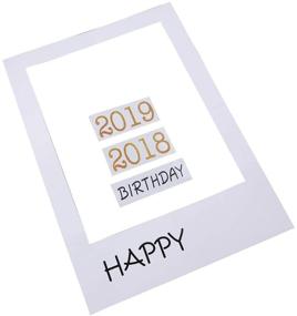 img 2 attached to 🎉 LUOEM Happy Birthday Party Frame Photo Prop: Festive DIY Paper Picture Frame Cutouts for Unforgettable Photo Booth Fun!