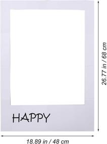 img 4 attached to 🎉 LUOEM Happy Birthday Party Frame Photo Prop: Festive DIY Paper Picture Frame Cutouts for Unforgettable Photo Booth Fun!