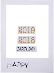 img 3 attached to 🎉 LUOEM Happy Birthday Party Frame Photo Prop: Festive DIY Paper Picture Frame Cutouts for Unforgettable Photo Booth Fun!