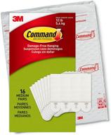 🖼️ command picture hanging strips medium white, 12 lb. capacity, 16 pairs (32 strips) - easy open packaging logo