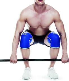 img 1 attached to Rehband 7084 Blue Line Knee Blue: Advanced Support for Optimal Knee Health