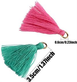 img 1 attached to 🛍️ MSCFTFB 100pcs Mini Tassels Mala Tassel Kit with Jump Rings for Earrings, Necklaces, & Crafts - Multi-Colored Tassels for Jewelry Making, Keychains, Decor, & More