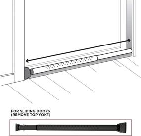 img 1 attached to 🚪 Enhanced Home Security: Guard Dog Security Door Jammer - Adjustable 2-in-1 Door Knob Jammer & Sliding Patio Door Security Bar with 40 Unique Adjustments (Black w/Alarm)